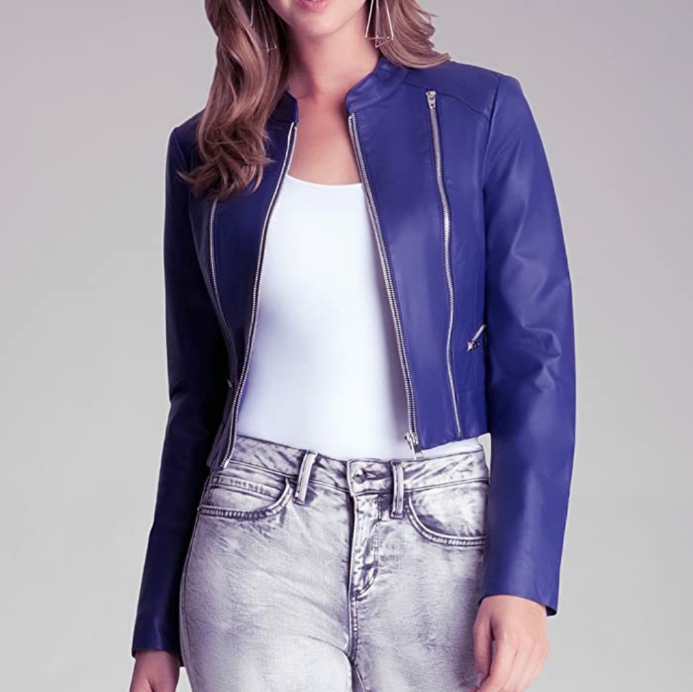 Bebe leather jacket large